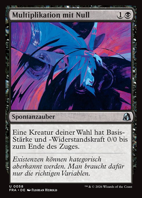 Multiplikation mit Null