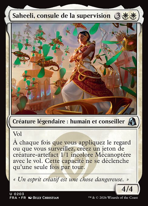 Saheeli, consule de la supervision