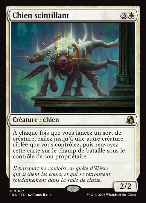 Chien scintillant