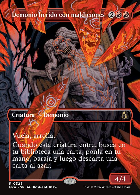 Demonio herido con maldiciones
