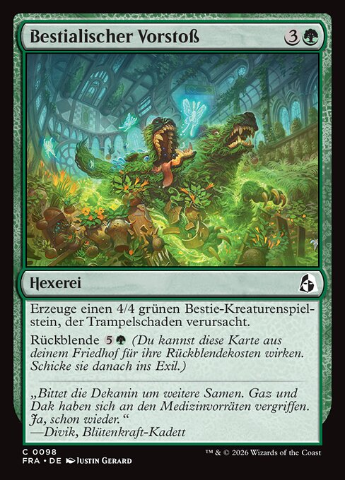 Bestialischer Vorstoß
