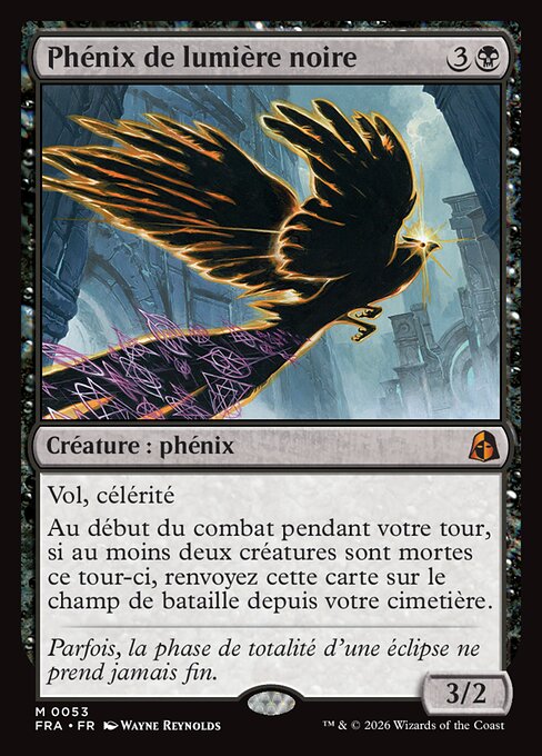 Phénix de lumière noire