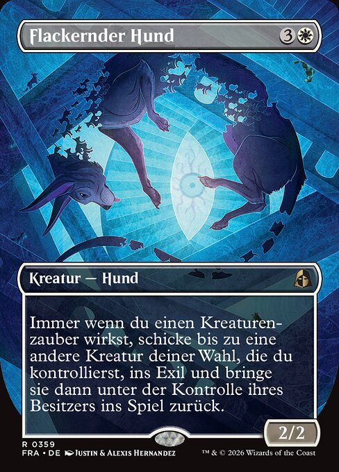 Flackernder Hund