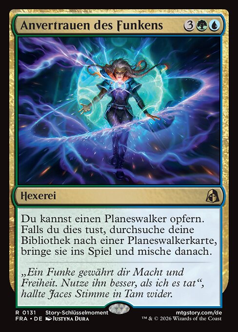 Anvertrauen des Funkens